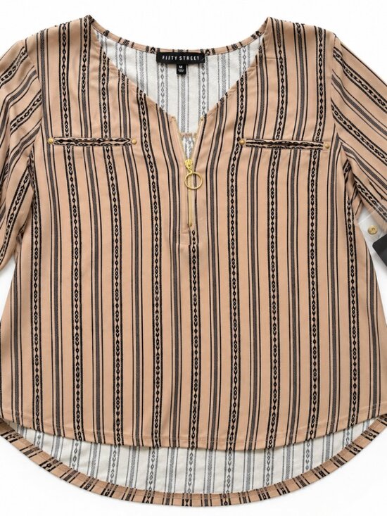 Fifty Street Tops - Fifty Street Boho Stripe Blouse – Medium – NWT